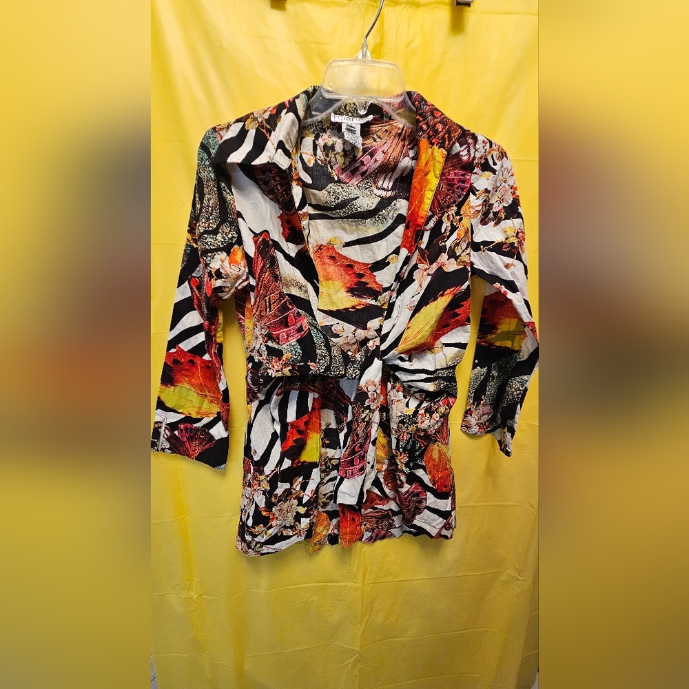 MISHCA Women's multi colored over blouse S